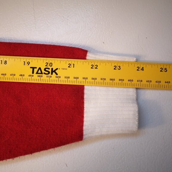 Merry/Joyeux Christmas Noel Ladies Size XL Red & White Christmas Sweater - Picture 7 of 8